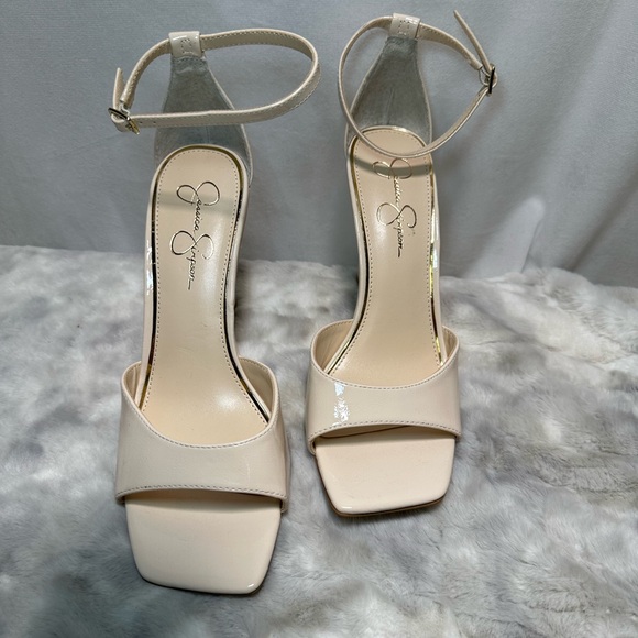 New Jessica Simpson Leehi Wedge Sandal Beige Nude Size 11 - Picture 2 of 6